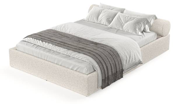 Polsterbett SOLVO mit Stauraum Blur Creme - Liegefläche Breite: 160 cm