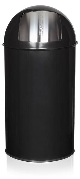 Mülleimer PUSH 50L Schwarz - Stahl - 35 x 74 x 35 cm