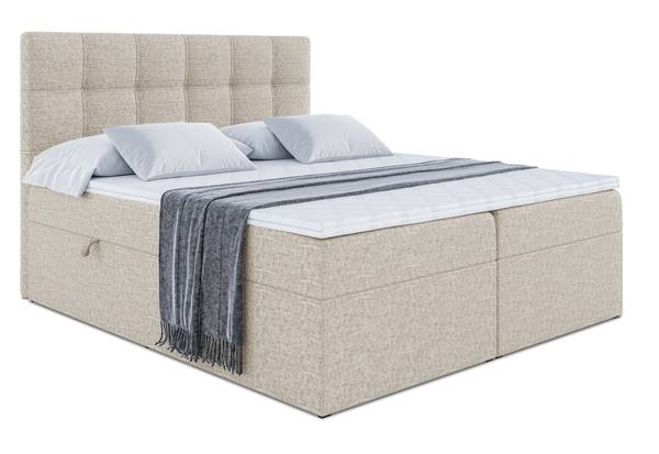 Boxspringbett MARCE Beige - Breite: 160 cm - H3