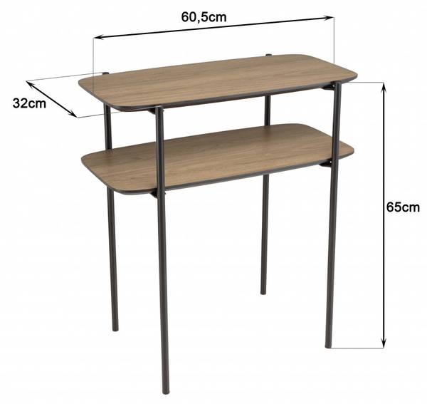 Konsole JULIA Braun - Holzwerkstoff - 32 x 65 x 60 cm