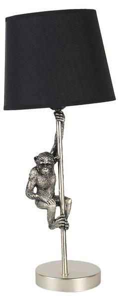 Tischlampe Affe Saraa Silber - Kunststoff - 20 x 49 x 20 cm