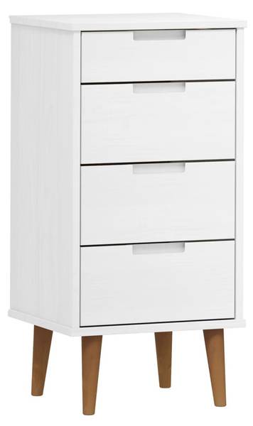 Armoire à tiroirs 3017181 Blanc - Pin - 40 x 82 x 35 cm