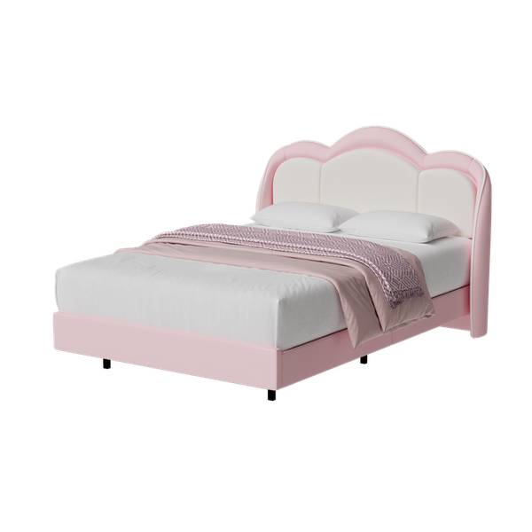 Kinderbett BDC01 mit LED Pink - Breite: 140 cm