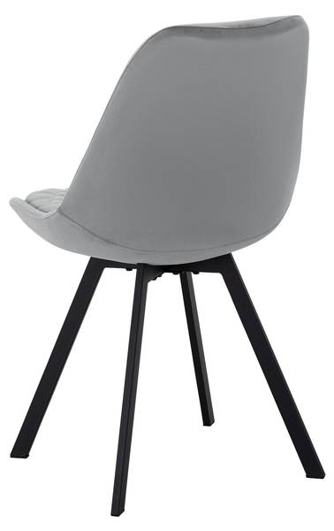 Stuhl MIA Grau - Samt - 49 x 83 x 53 cm