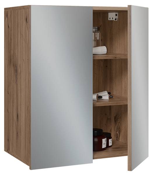 Spiegelschrank Takumi 58463 Braun - Holzwerkstoff - 60 x 70 x 20 cm