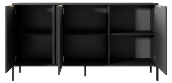Kommode LORENZO III Grau - Holzwerkstoff - 153 x 81 x 40 cm
