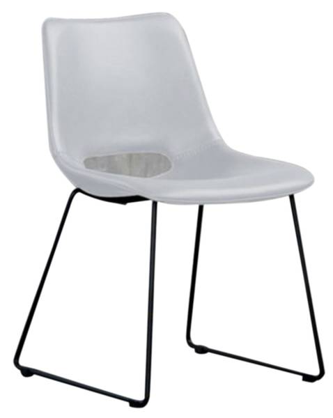 Chaise ASCO cuir synthétique Blanc - Cuir synthétique - 49 x 80 x 55 cm