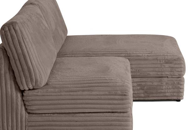 3-Sitzer Sofa JASPER Grau - Flachgewebe - 202 x 93 x 157 cm