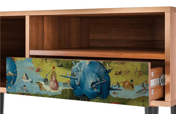 TV-Lowboard T3 Walnuss Grün - Holzwerkstoff - 115 x 59 x 48 cm