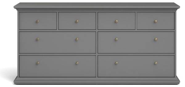 Kommode Venedig Schwarz - Holz teilmassiv - 183 x 87 x 48 cm