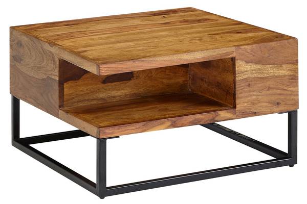 Couchtisch MAASEIK mit Staufach Braun - Sheesham - 60 x 35 x 60 cm