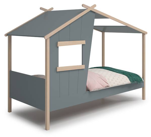 Hüttenbett MARIA Grün - Holzwerkstoff - 103 x 159 x 216 cm