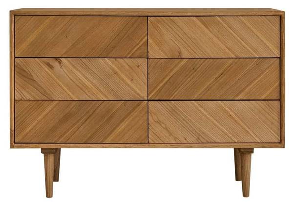Kommode PACÔME Beige - Massivholz - 120 x 83 x 40 cm