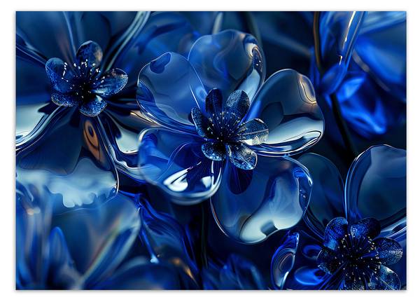 Fototapete 3D Glasblumen 400 x 280 cm