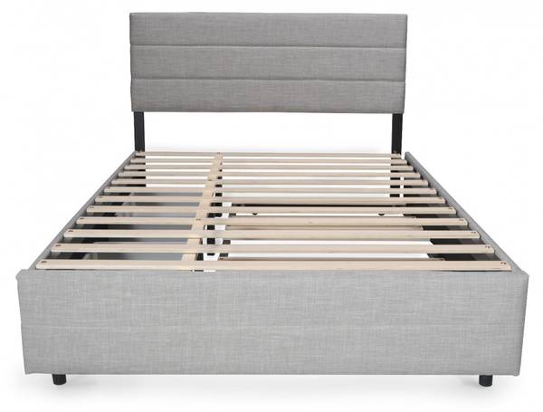 BETT mit Schubladen und Bett-Schublade Grau - Holzwerkstoff - 155 x 116 x 208 cm