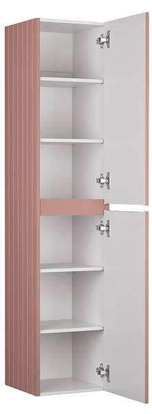 Badschrank SATARA Pink - Holz teilmassiv - 35 x 140 x 33 cm