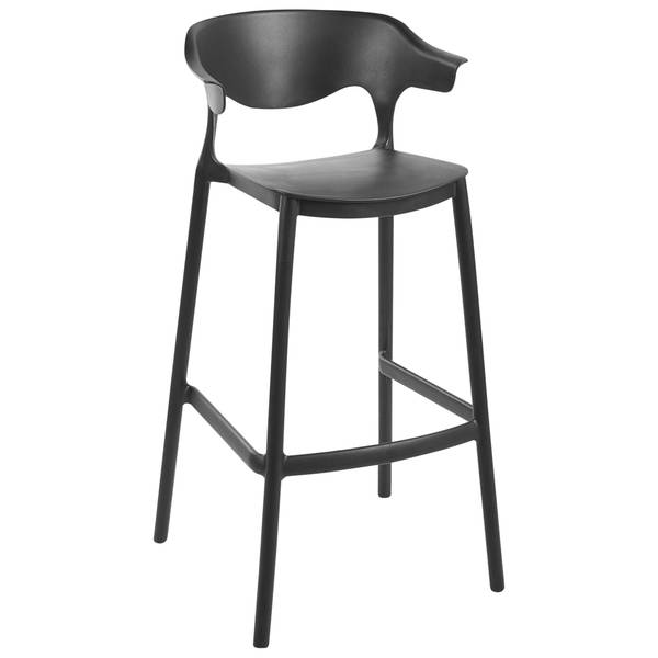 Hocker GUBBIO 2-tlg Schwarz - Kunststoff - 48 x 100 x 48 cm
