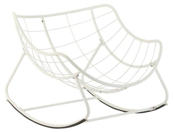 Fauteuil oeuf à bascule PAOPAO Marron - Métal - 83 x 109 x 96 cm