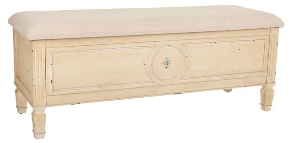 Bank Lua Beige - Holzwerkstoff - 120 x 48 x 43 cm