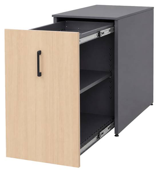 Aktenschrank Q27 Beige - Braun - Dunkelgrau - Grau