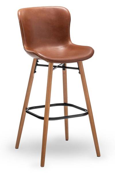 Barstühle LOFT 2er Set Braun - Kunstleder - 46 x 105 x 51 cm