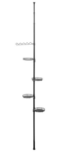 Teleskopblumenregal 61077 Schwarz - Metall - 30 x 290 x 19 cm