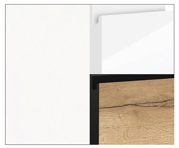 Küchenzeile TREVISO R3 Braun - Weiß - Holzwerkstoff - 490 x 207 x 60 cm