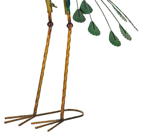 Gartenfigur PEACOCK Blau - Metall - 26 x 75 x 18 cm
