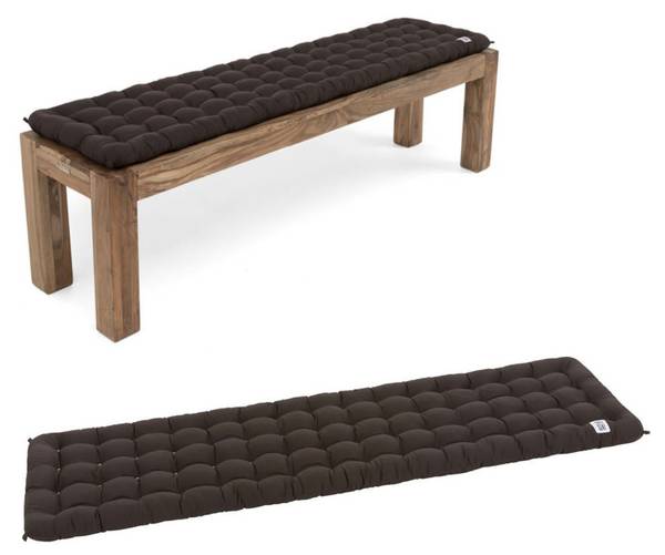 Bankauflage Sydney Braun - Tiefe: 180 cm