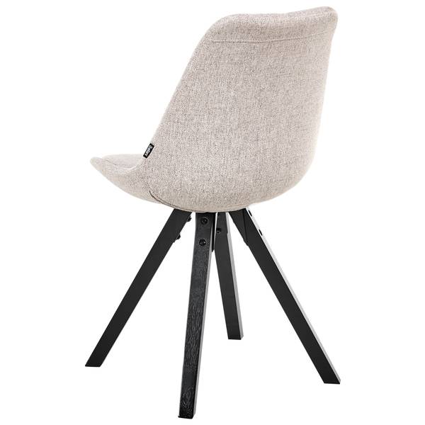 Set van 2 eetkamerstoelen HEDLEY beige - zwart
