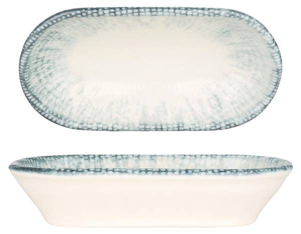 Serveerschaal Iceberg  set van 2 porselein - 18 x 1 x 18 cm