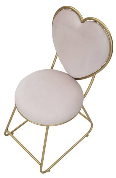 Stuhl Heart Pink - Metall - 37 x 80 x 47 cm