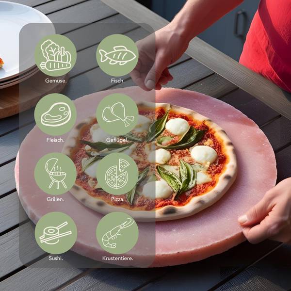 Himalaya pizzasteen XL oranje - 30 x 5 x 30 cm