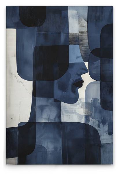 Leinwandbild Abstract Man 80 x 120 cm