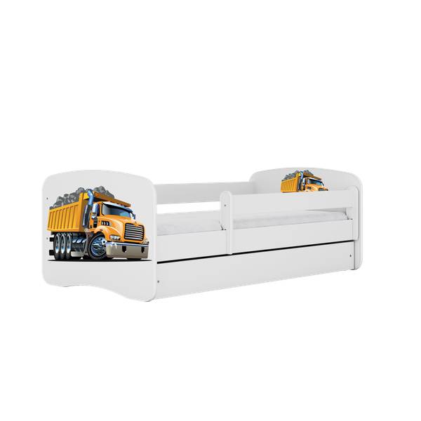 Kinderbett Lastwagen Weiß - 90 x 184 cm