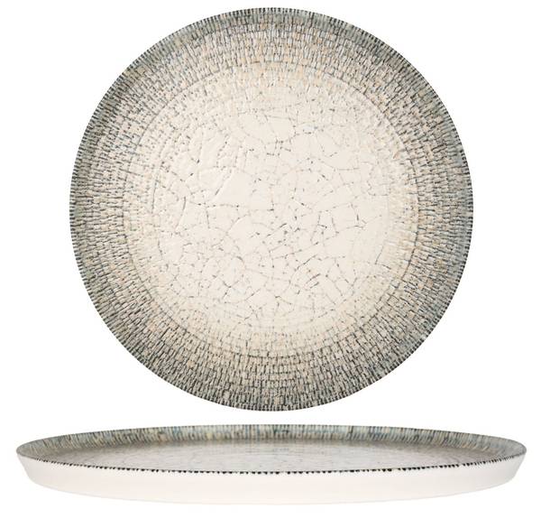 Assiette à dîner Olmeca 2 él. Porcelaine - 28 x 2 x 28 cm