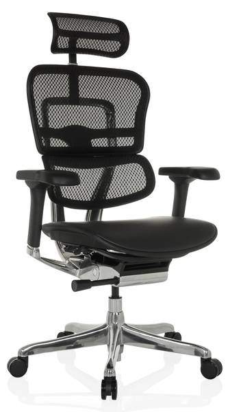 Chefsessel ERGOHUMAN GEN2 Schwarz - Flachgewebe - 78 x 136 x 64 cm