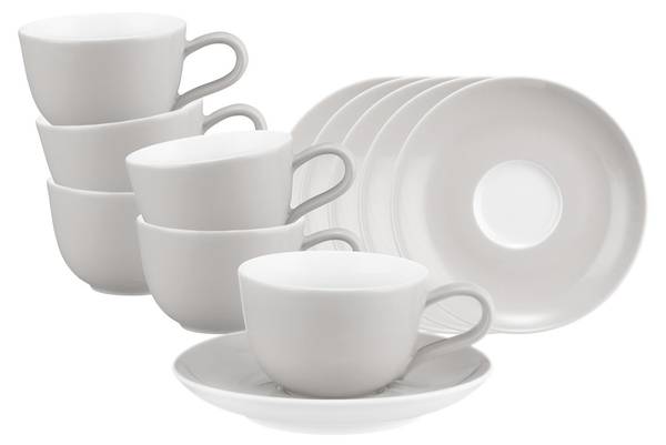 Espressotasse mit Untertasse Grau