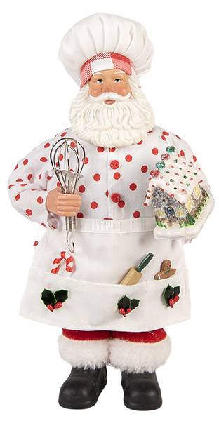 Weihnachtsmann Xmas&George Weiß - Textil - 10 x 28 x 15 cm