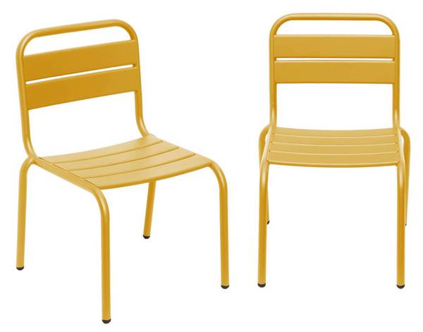 Kindergartenstuhl Kristoff 2er Set Gelb