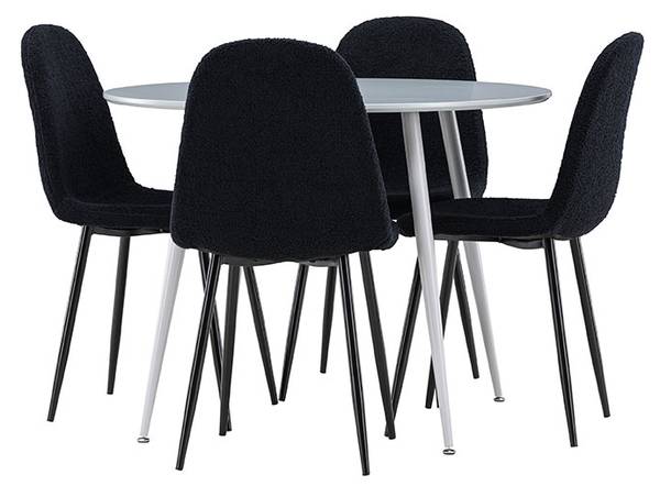 Essgruppe Plaza 5-teilig Grau - Polyester - Webstoff - 100 x 75 x 100 cm
