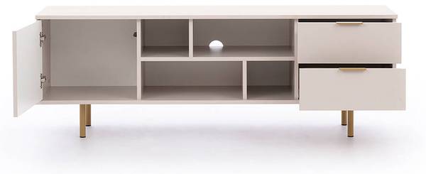 Wohnzimmer-Set NADOR-132-11 4er-Set Beige - Holzwerkstoff - 480 x 140 x 60 cm