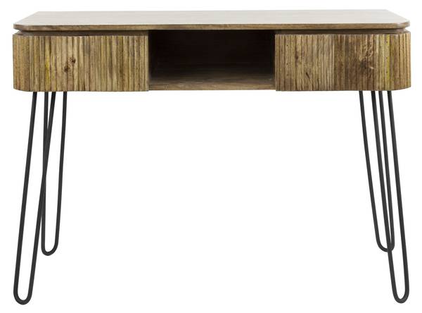 Schminktisch WAVE Braun - Massivholz - 110 x 77 x 40 cm