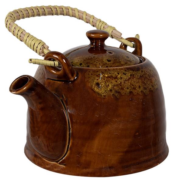 Teekanne mit Filter 42221 Braun - Keramik - 14 x 12 x 14 cm