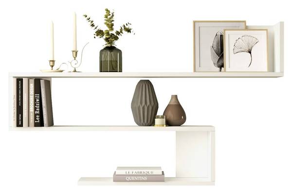 Étagère murale Phad Blanc - Bois manufacturé - 120 x 71 x 15 cm