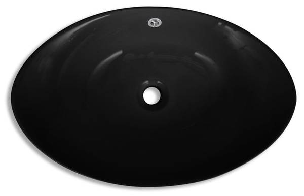 Waschtisch 140680 Schwarz - Keramik - 39 x 19 x 59 cm
