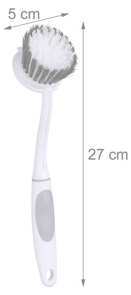 Spülbürste 6er Set Grau - Weiß - Kunststoff - 5 x 27 x 8 cm