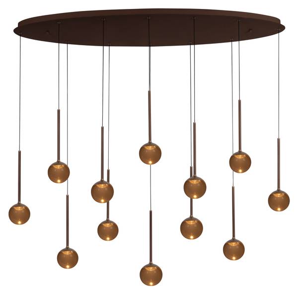 Pendelleuchten CALINA Braun - Metall - Kunststoff - 35 x 170 x 144 cm