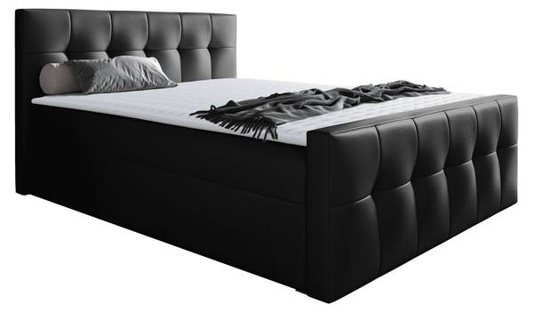 Boxspringbett Malibu Schwarz - Liegefläche Breite: 140 cm
