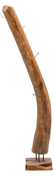 Kleiderständer KO SAMUI Holz teilmassiv - 32 x 180 x 32 cm